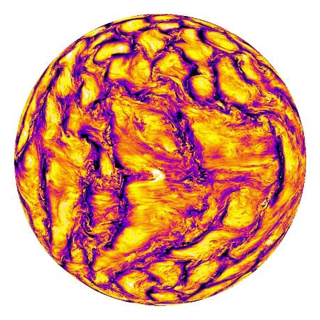 Una simulazione ad alta risoluzione del campo magnetico solare