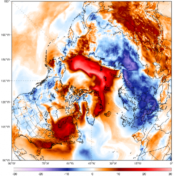 artico, inverno artico, temperature, vortice polare, cambiamenti climatici