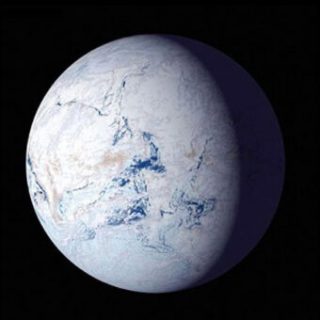 Rappresentazione artistica di una “snowball Earth”. Crediti: Nasa