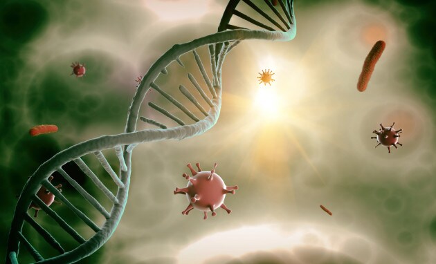 Il sequenziamento del DNA di un nuovo virus: immagine concettuale. | Shutterstock