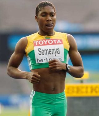 L’atleta ermafrodita sudafricana Caster Semenya