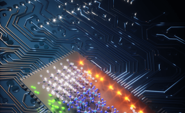 Rappresentazione artistica di un chip superconduttore (fonte: TU Delft) © ANSA/Ansa