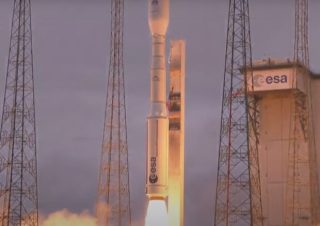 Il primo lancio di Vega C, il nuovo lanciatore europeo (fonte: ESA TV) © ANSA/Ansa