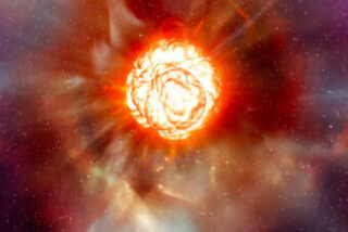 Una riproduzione artistica dell’esplosione di una supernova. Crediti: European Southern Observatory / L. Calçada