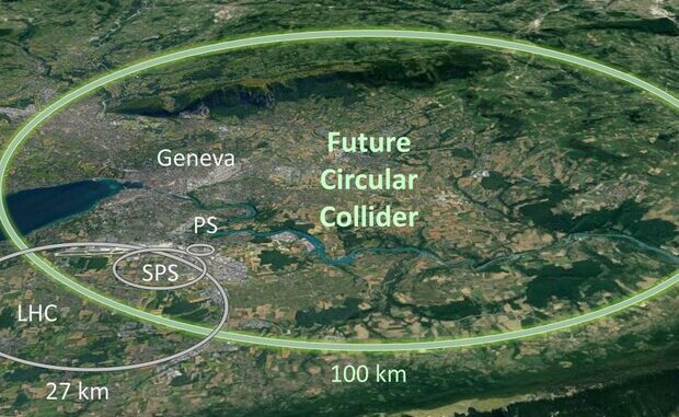 Iris svilupperà tecnologie per il Future Circular Collider (Fcc), il grande collisore di particelle proposto per sostituire Lhc al Cern di Ginevra (Fonte: CERN via YouTube) © ANSA/Ansa