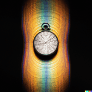 Rappresentazione artistica della figura di diffrazione cromatica prodotta dall’esperimento. Crediti: R. Sapienza/Imperial College London