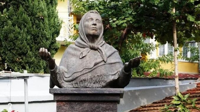 A monument to the iconic soothsayer in the courtyard of her home-turned-museum in Petrich, BulgariaiStock